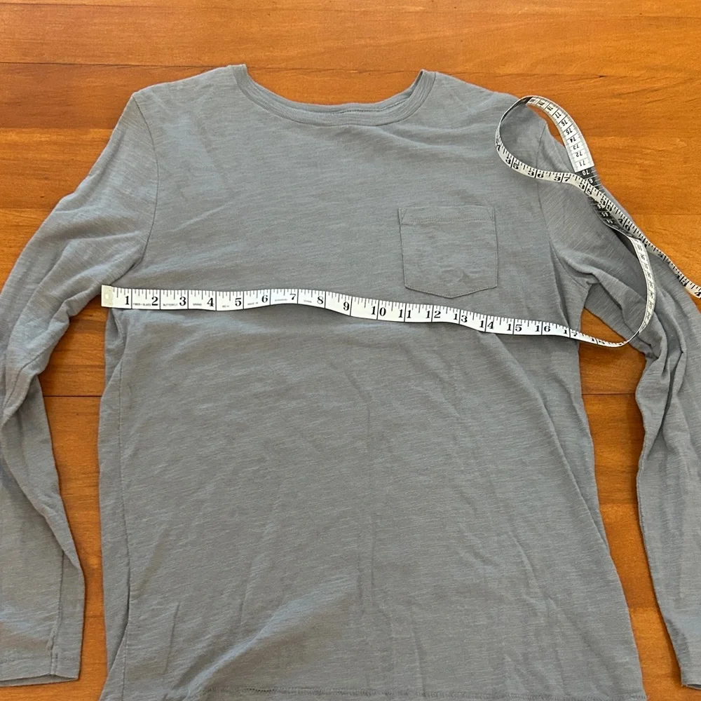 Gap Organic Cotton Gray Long Sleeve Pocket Tee -Boys Size XXL
